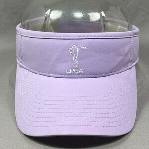 LPGA Sport Golf Visor Strapback Hat Purple Adjustable Performance Tennis Womens